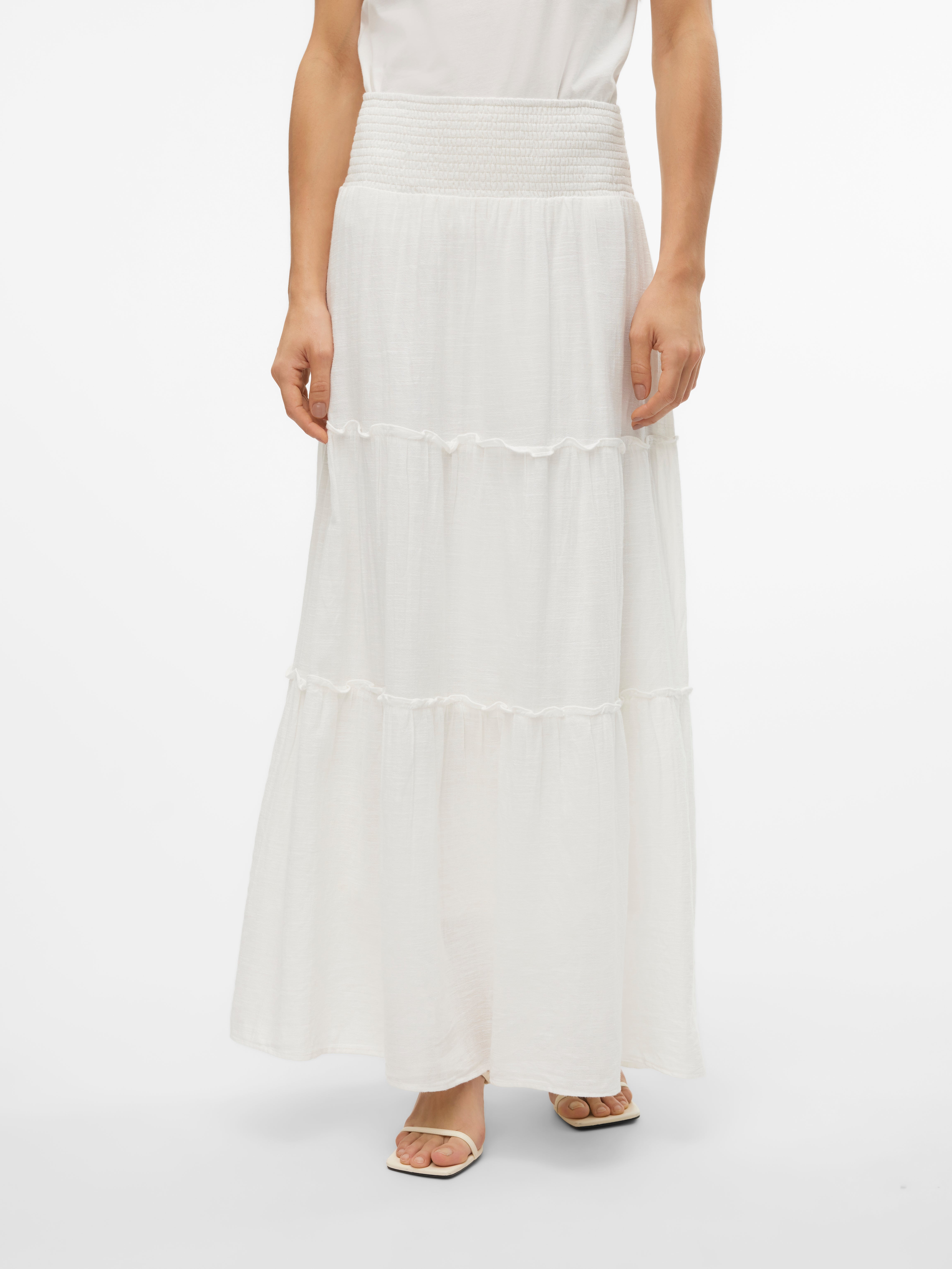VMKEELEY Hohe Taille Langer Rock