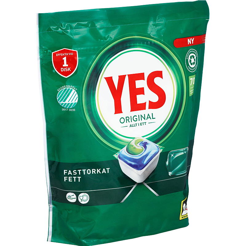 Yes Yes oppvasktablett 70 stk Original