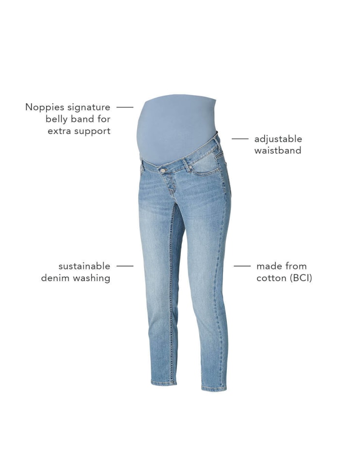 Noppies Slim Umstandsjeans Mila 7/8 in Vintage Blue günstig kaufen