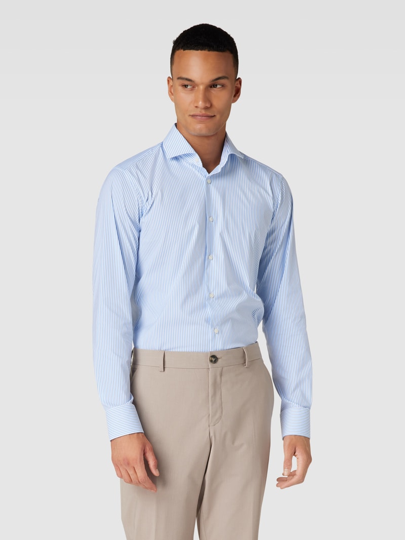 Business-Hemd mit Streifenmuster in bleu