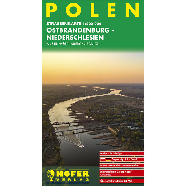 POLEN - PL 002 OSTBRANDENBURG - NIEDERSCHLESIEN - KÜSTRIN - Straßenkarte