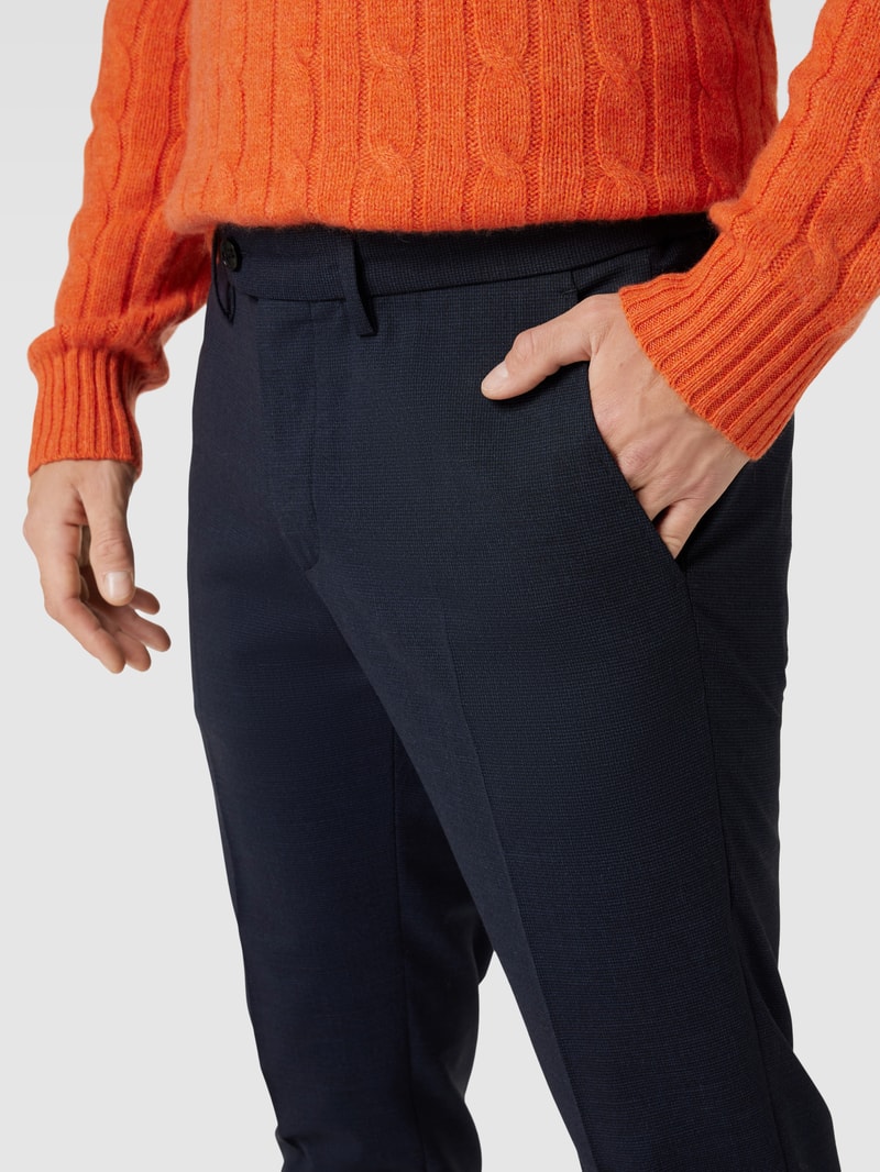 Anzughose mit Bügelfalte Modell 'HAMPTON' in marineblau