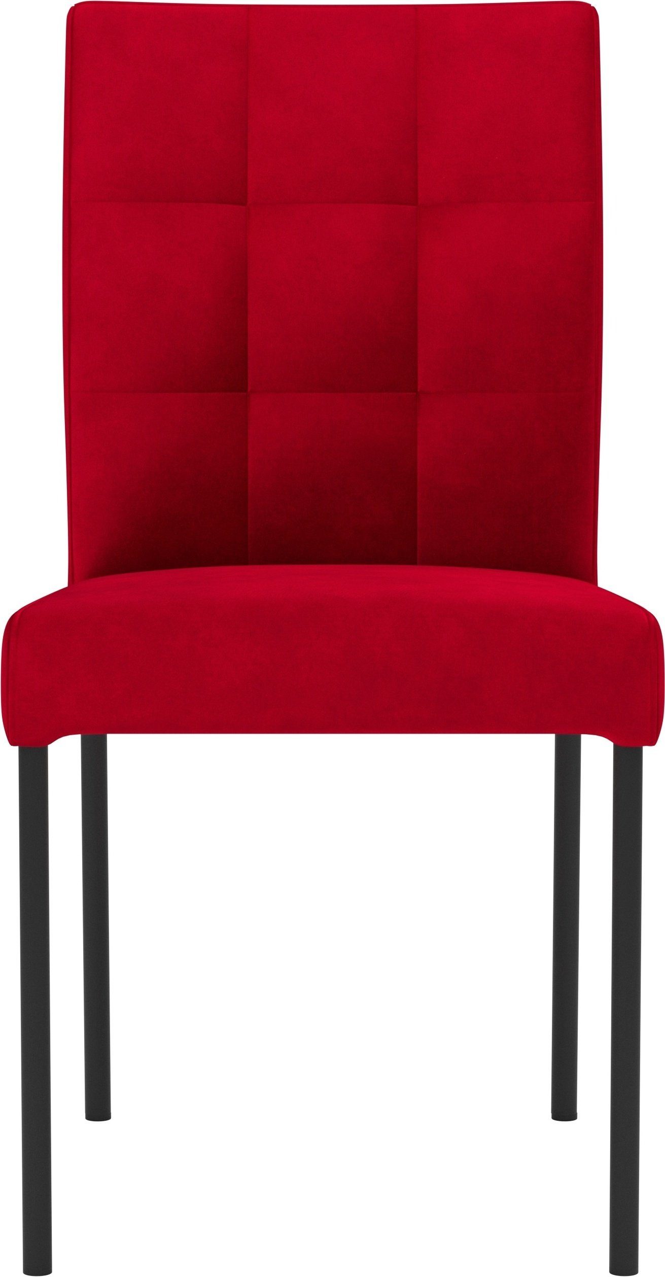 Home affaire 4-Fußstuhl Enita (Set, 2 St), mit edler Knopfheftung in der Rückenlehne, Sitzhöhe 49 cm
