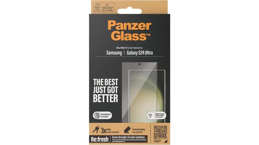 PanzerGlass SP Galaxy S24 Ultra UWF m. Applikator transparent
