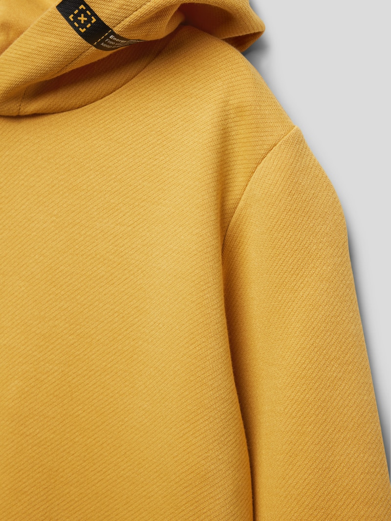 Hoodie mit Kapuze in senfgelb