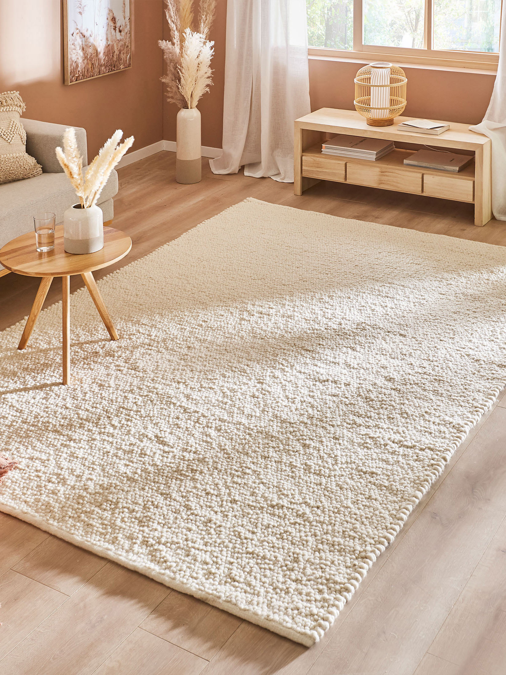 Hillsand Woll-Teppich, Scandic White