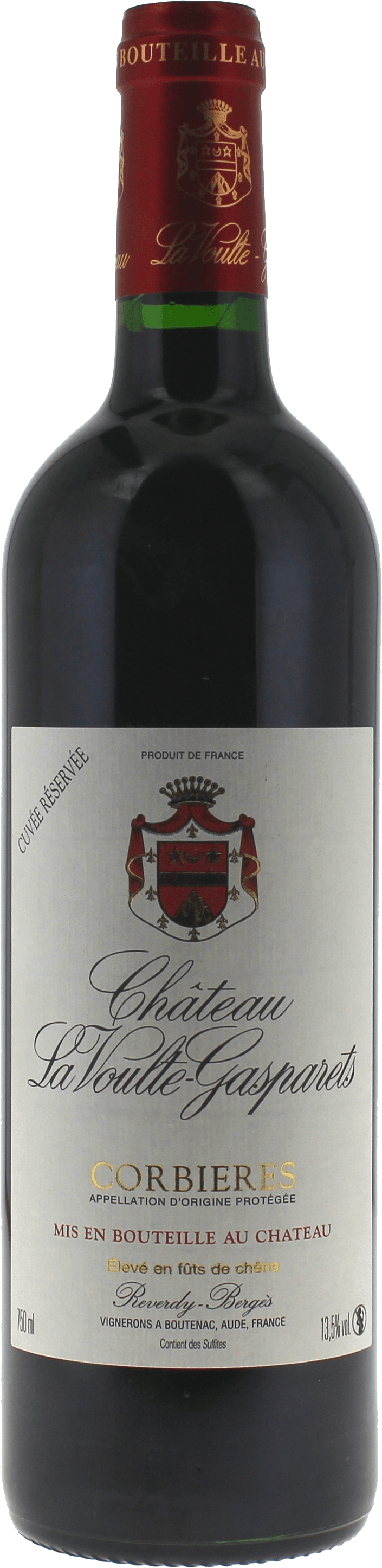 Corbières cuvée réserve château la voulte gasparets 2019