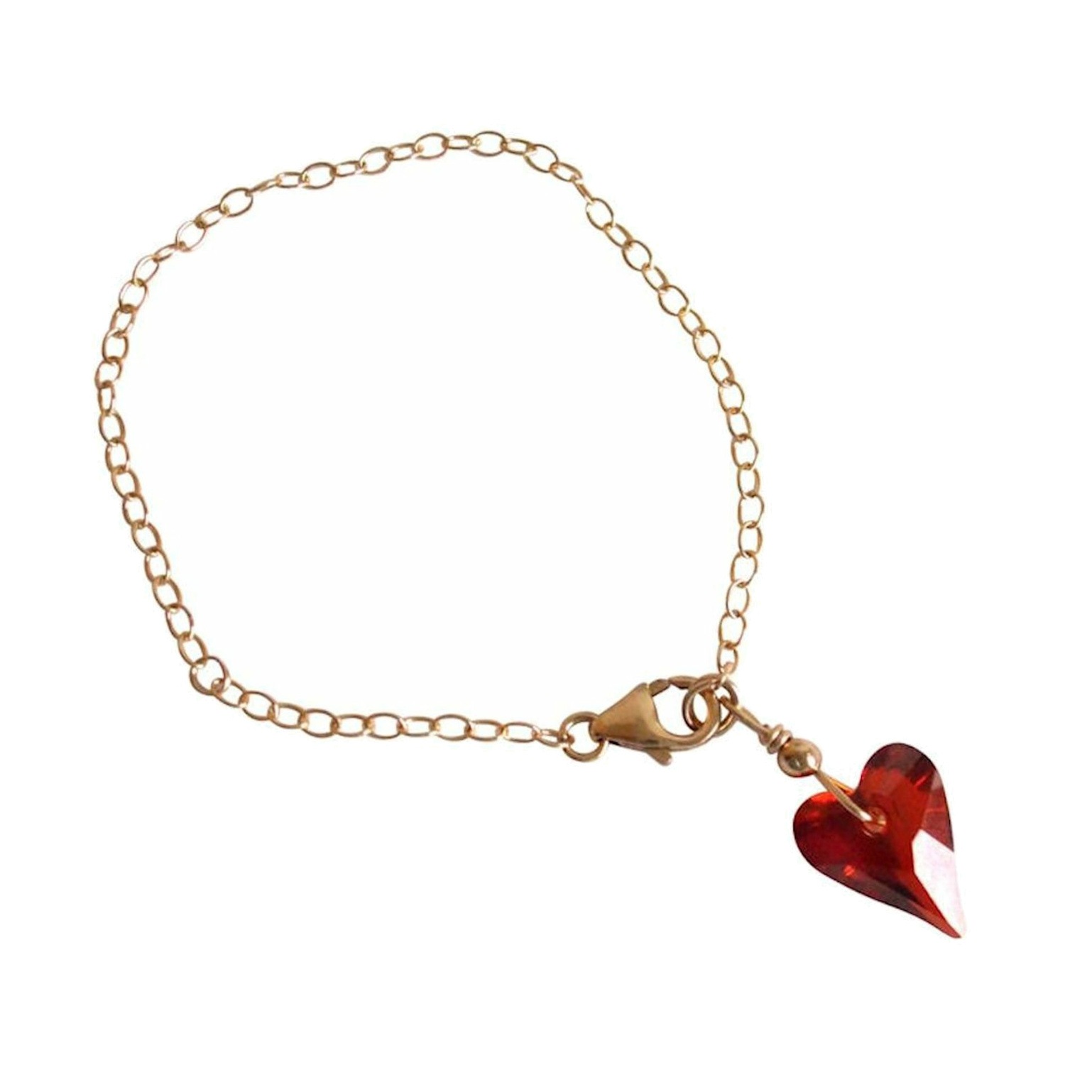 Armband 'Herz Red Magma'