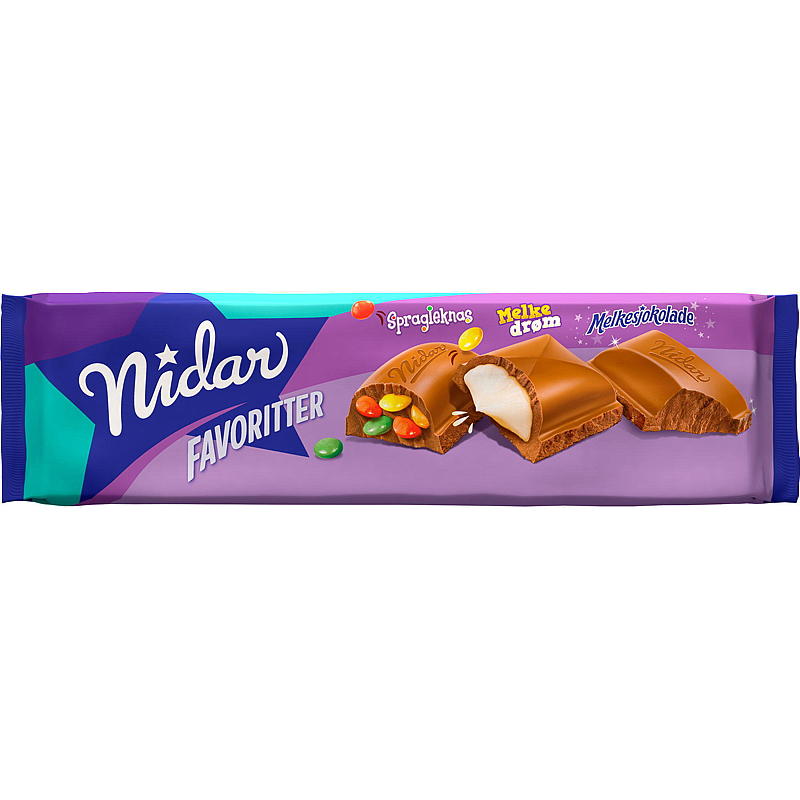 Nidar Nidar sjokoladeplate 188 g Blå