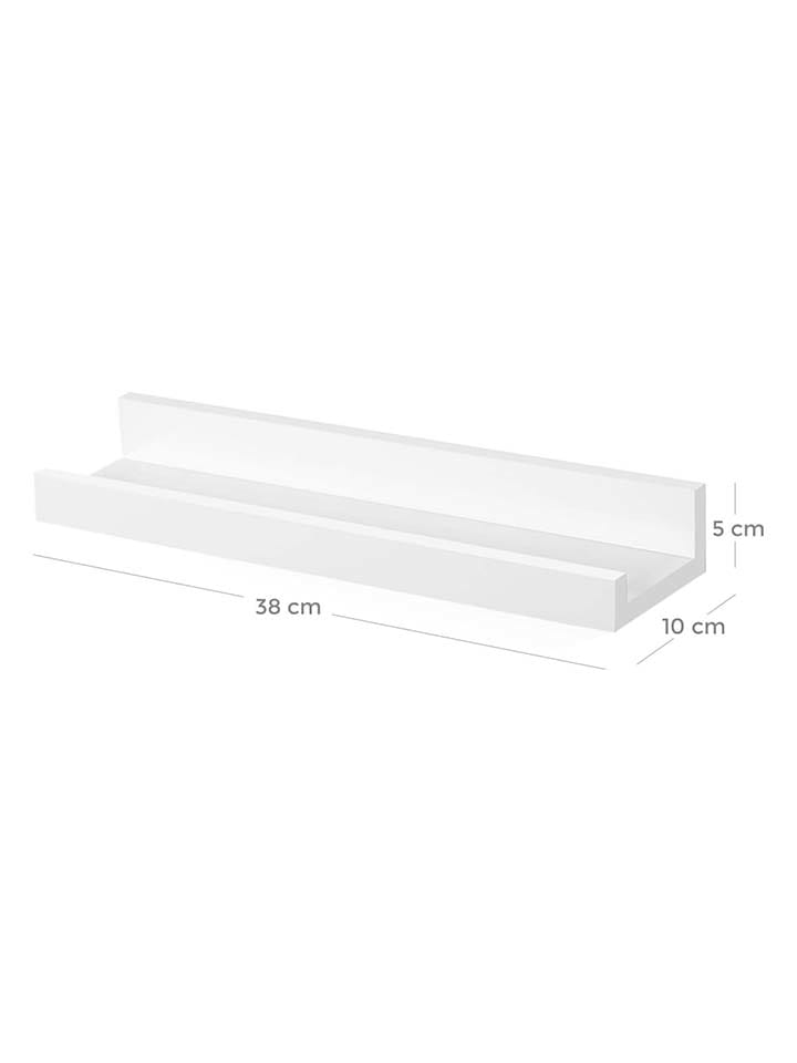 Songmics 3er-Set: Wandregale in Weiß - (B)38 x (H)5 x (T)10 cm günstig kaufen onesize
