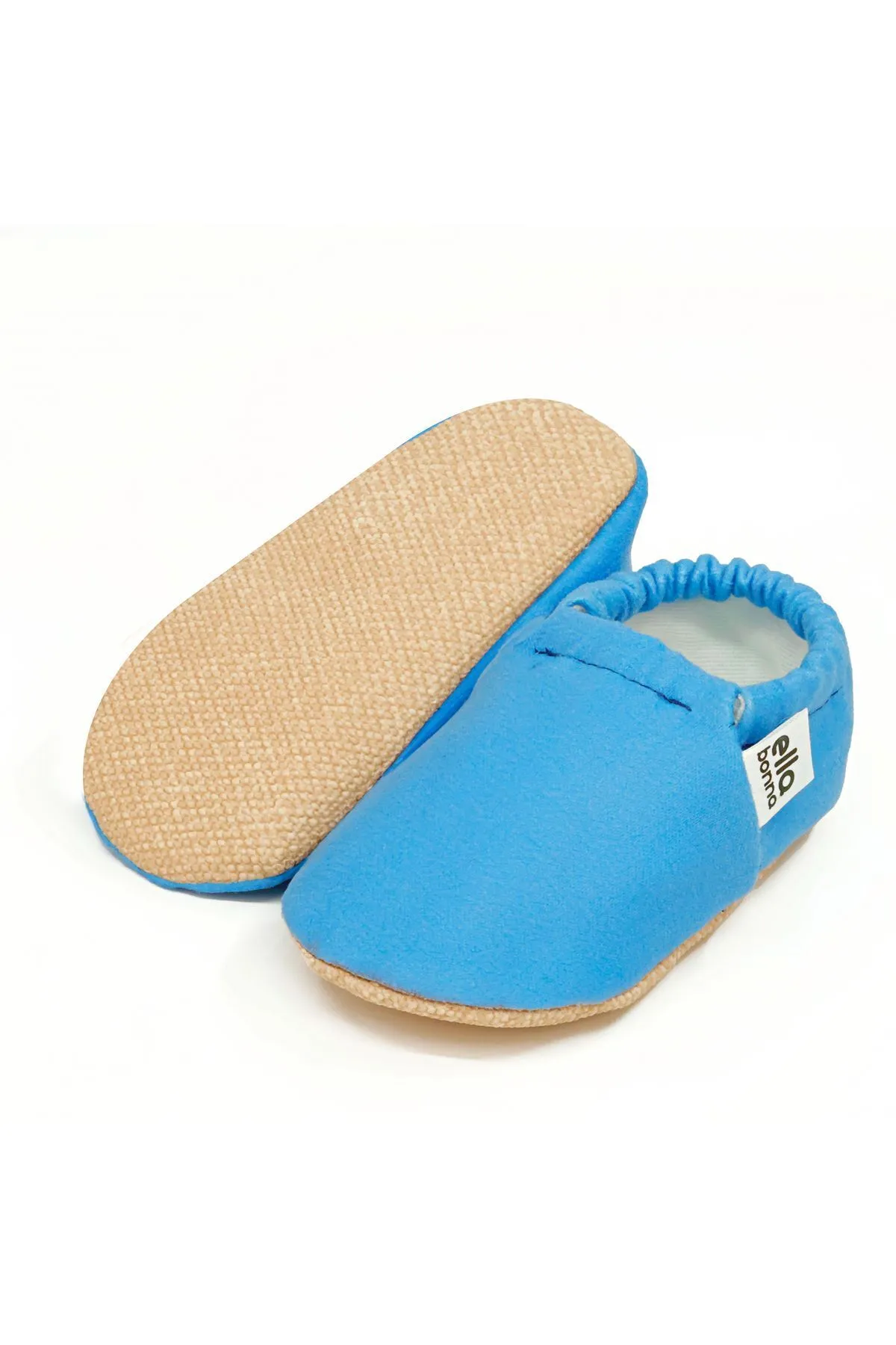 Ella Bonna  Blaue Babyschuhe mit rutschfester Sohle, Heimstiefel, Hausschuhe, Kinderzimmerschuhe, Hausschuhe