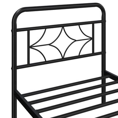 Yaheetech Metallbett, Bettgestell mit Kopfteil & Fußteil, Einzelbett/ Doppelbett Jugendbett