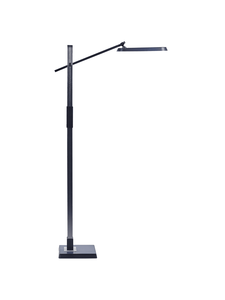 Beliani Stehleuchten AQUARIUS in Grau/Schwarz - (W) 66 x (H) 144 x (L) 19 cm günstig kaufen onesize