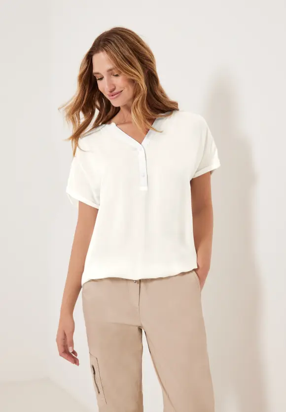 CECIL Bluse mit Elastiksaum