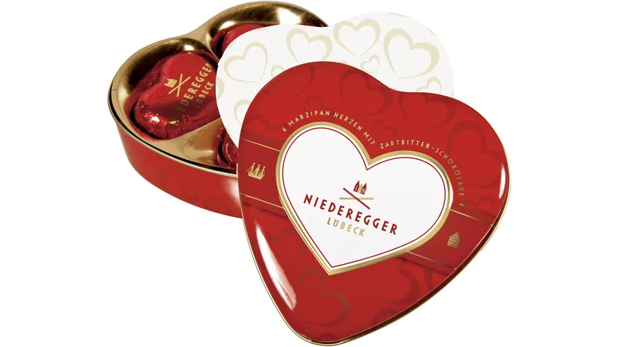 Marzipan Herzen in Geschenkdose 75 g