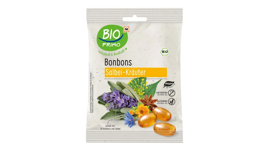 BIO PRIMO Bio Bonbons Salbei Kräuter 60 g