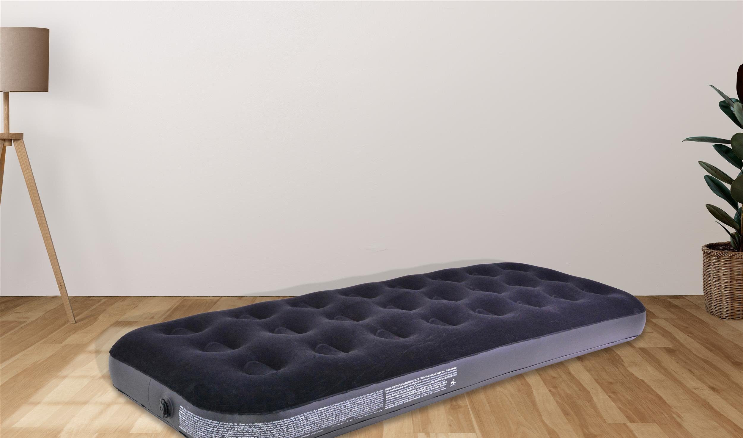 Avenli Luftbett aufblasbare Campingmatratze 191x73x22 cm, (Luftmatratze für 1 Person), Gästebett mit beflockter Oberfläche