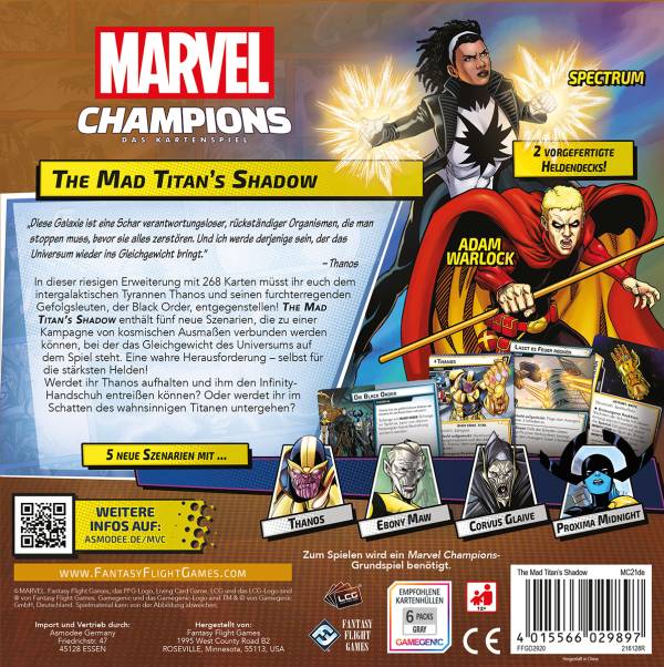 Marvel Champions: Das Kartenspiel - The Mad Titans Shadow (Erw.)