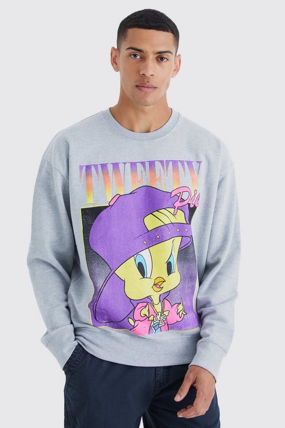 Oversize Sweatshirt mit lizenziertem Tweety Print