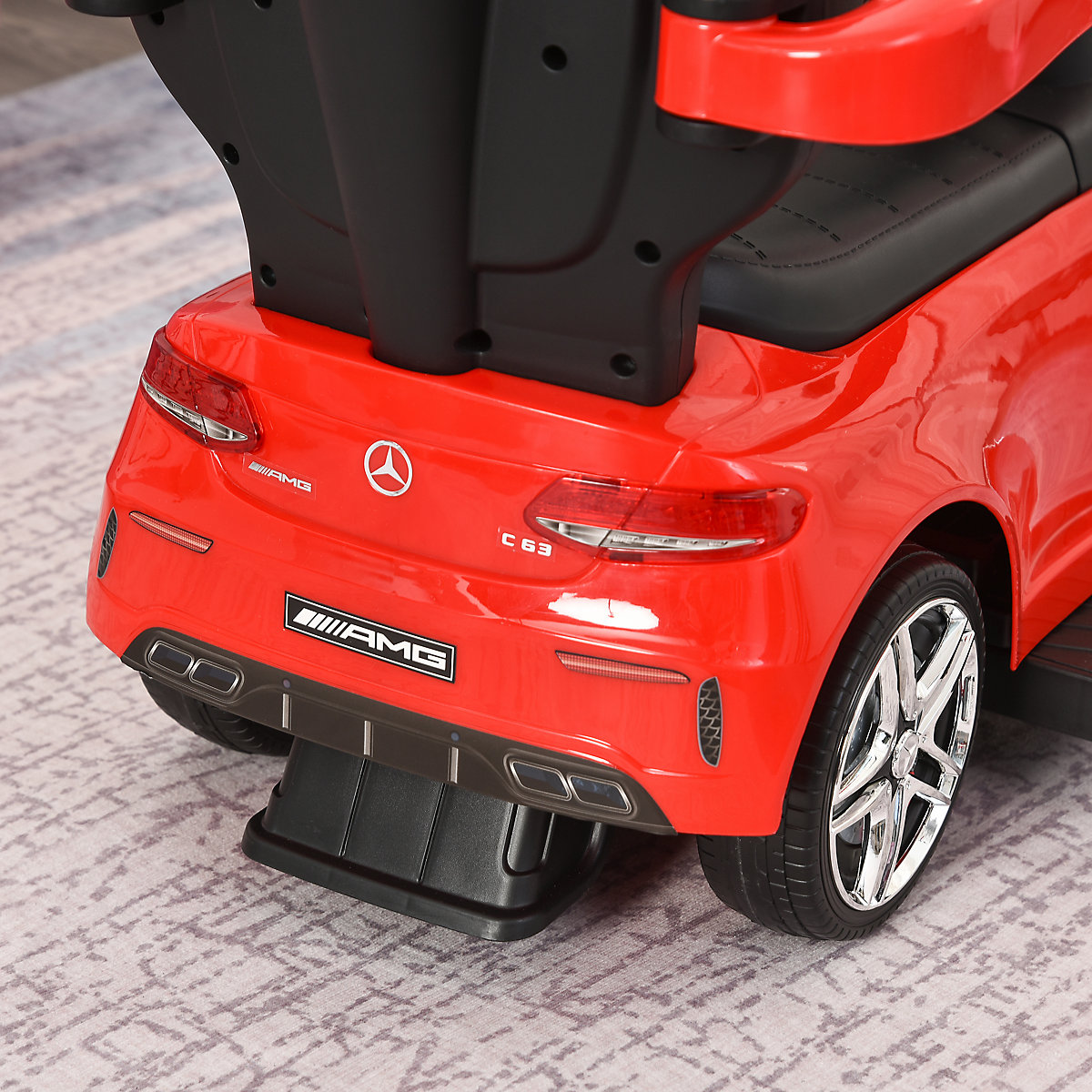Rutschauto mit Schub- und Haltestange