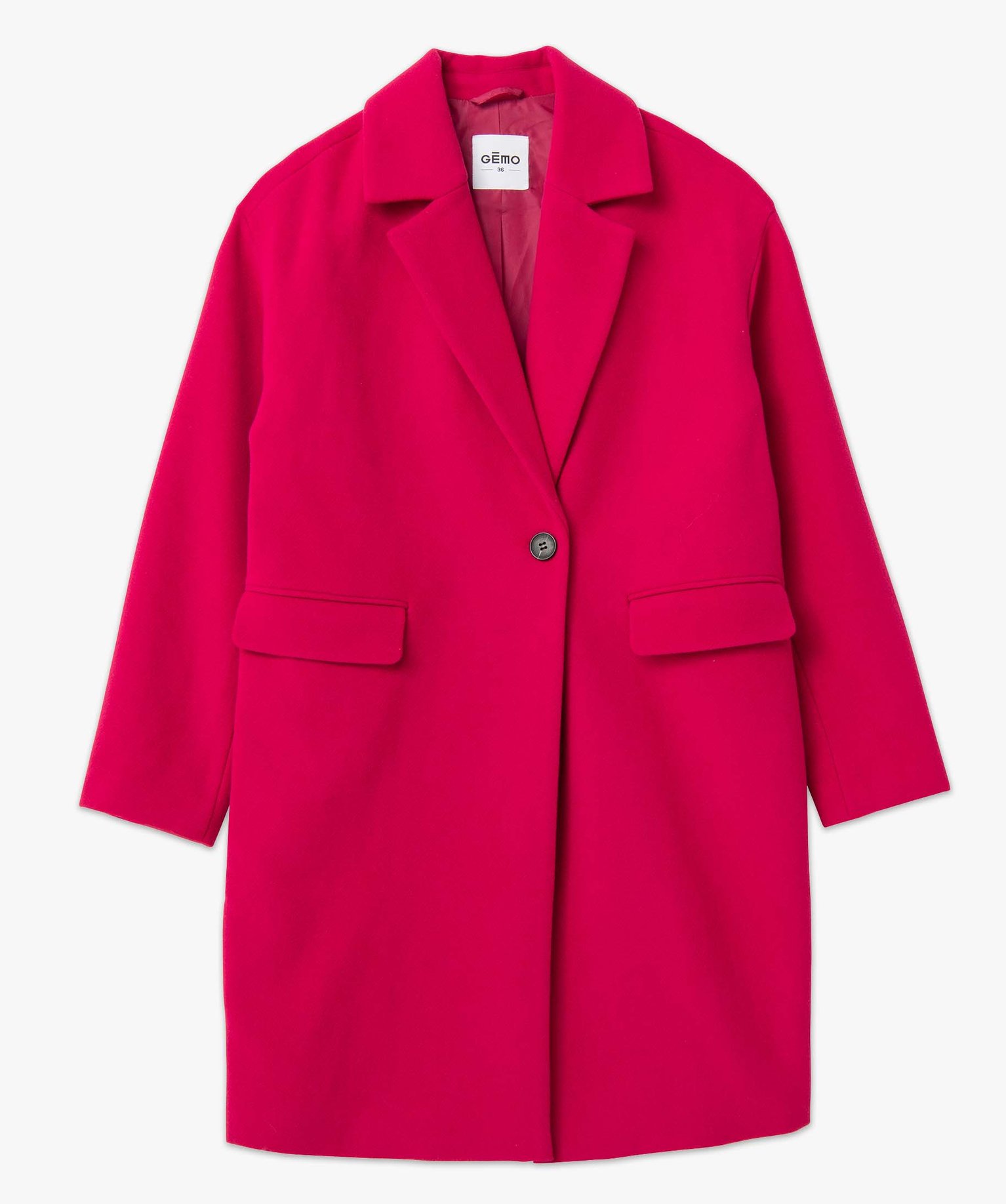 Manteau femme fermeture croisée fermeture boutons rose | GEMO
