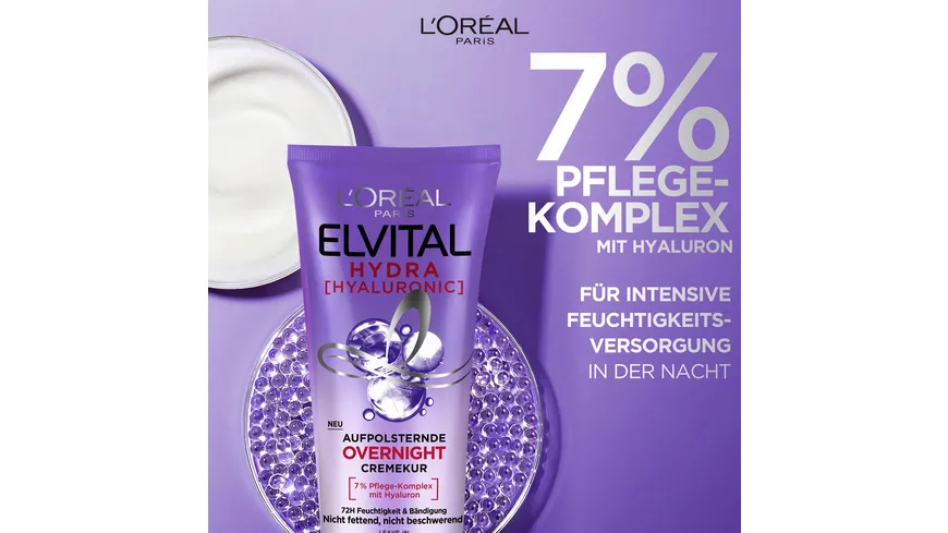 L'Oréal Elvital Hyaluron Overnight Cremekur 200 ml