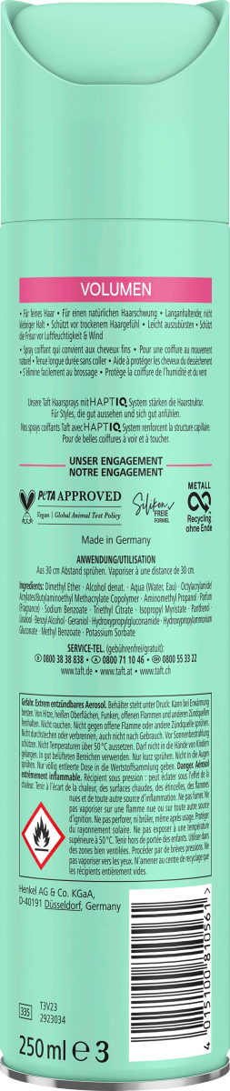 Haarspray VOLUMEN Halt 4, 250 ml