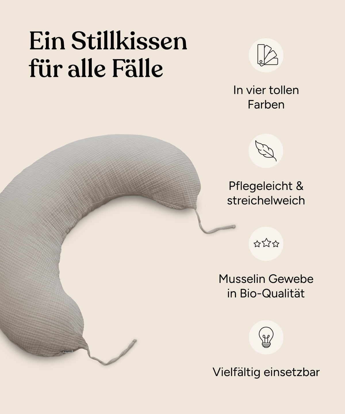 Stillkissen Musselin