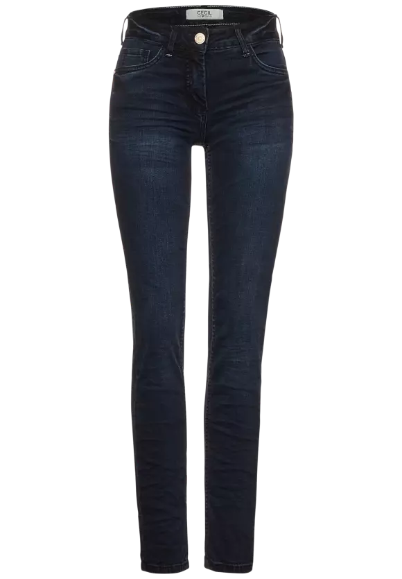 CECIL Dunkelblaue Slim Fit Denim
