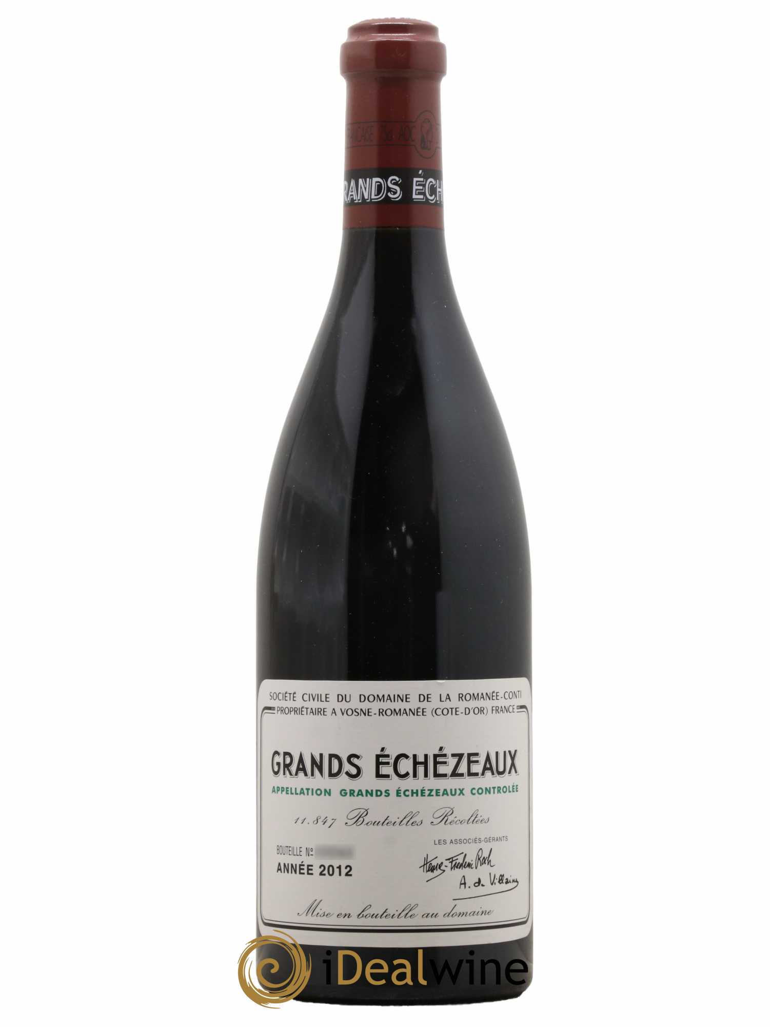 Grands-Echezeaux Grand Cru Domaine de la Romanée-Conti  2012 - Lot de 1 Bouteille