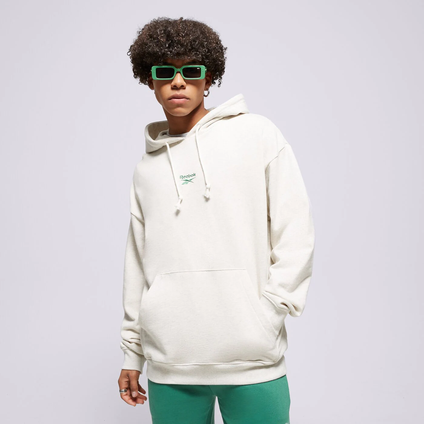 REEBOK SWEATSHIRT Z KAPTUREM CL SV HOODIE Weiß