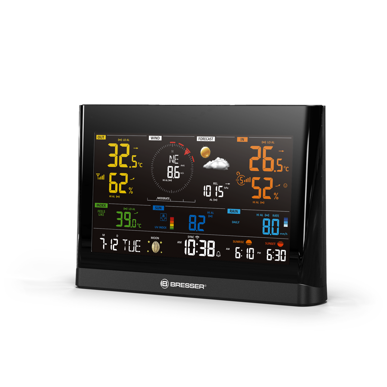 Bresser WLAN Comfort Wettercenter mit 7-in-1 Profi-Sensor