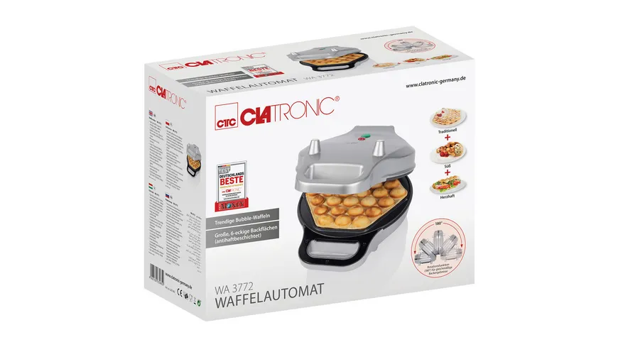 CLATRONIC Bubble Waffelautomat WA3772