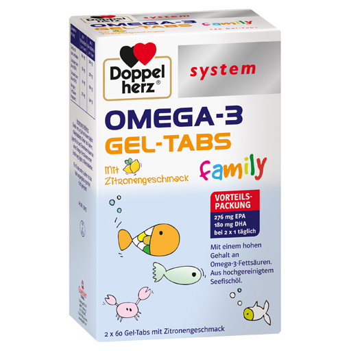 DOPPELHERZ Omega-3 Gel-Tabs family system  120 St  Kautabletten