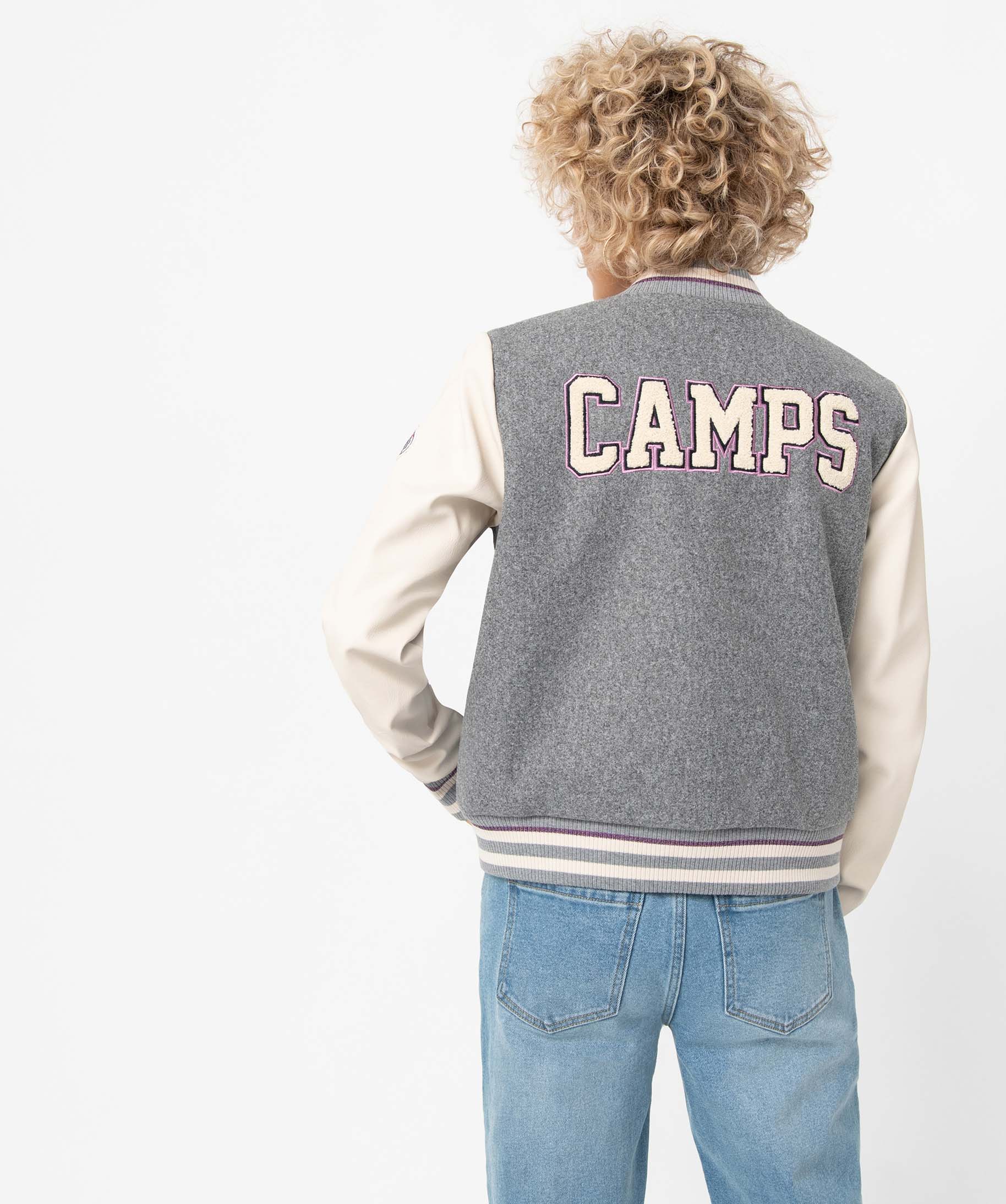 Blouson bomber femme bi-matières — Camps United bleu fonce | GEMO