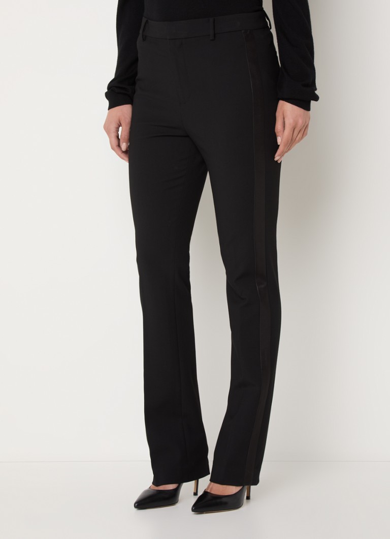 Pantaloni plisați cu talie înaltă și croială slim Ralph Lauren