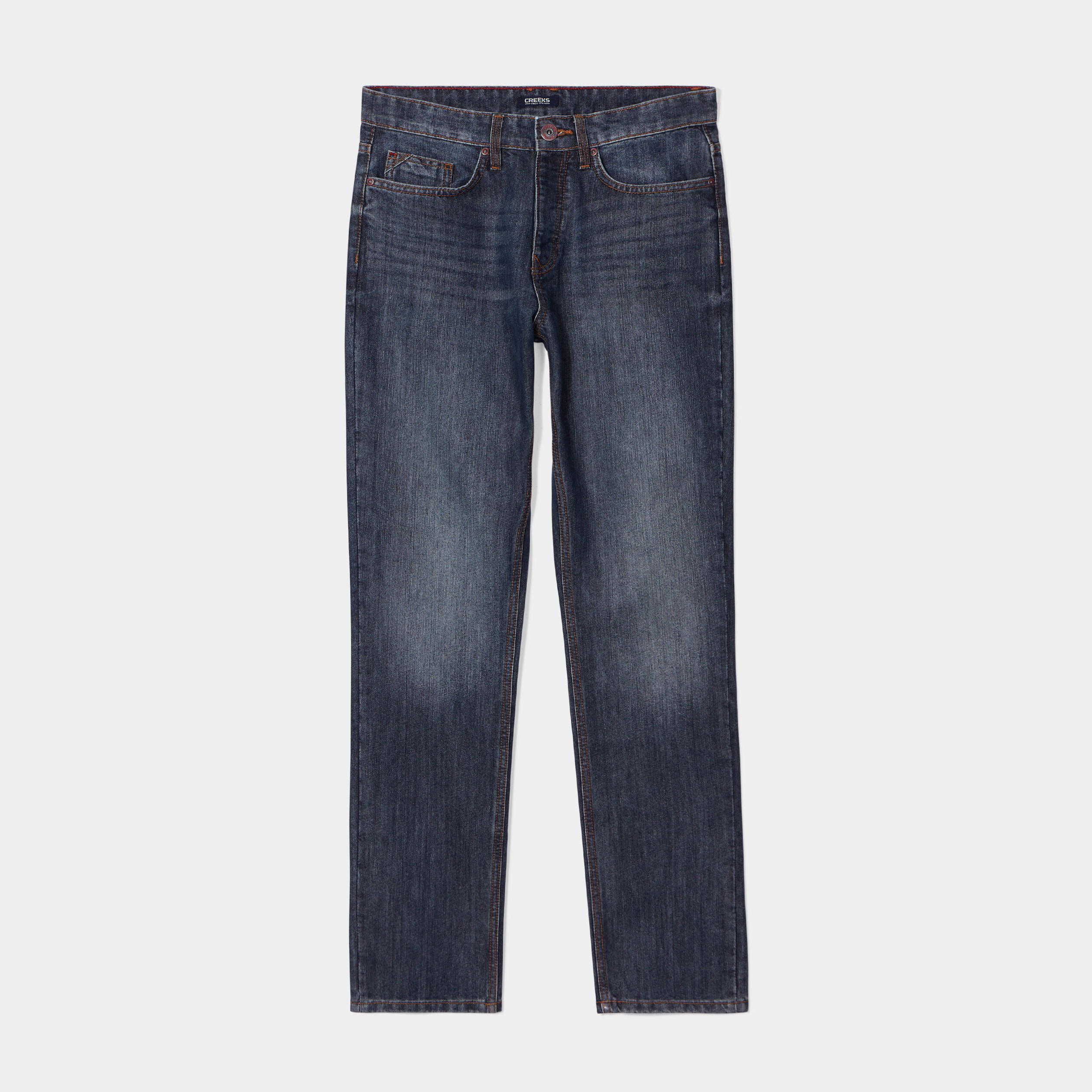 Jeans straight 5 poches Creeks denim dirty homme | La Halle