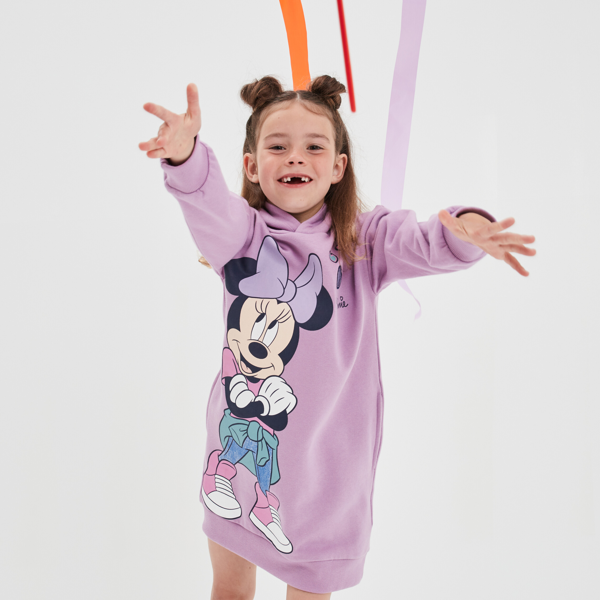 Robe sweat à capuche Minnie parme fille | La Halle