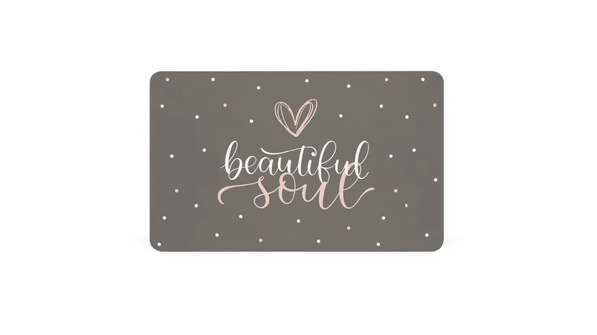 Design@Home Frühstücksbrettchen Beautiful Soul weiß/ grau/ rosa