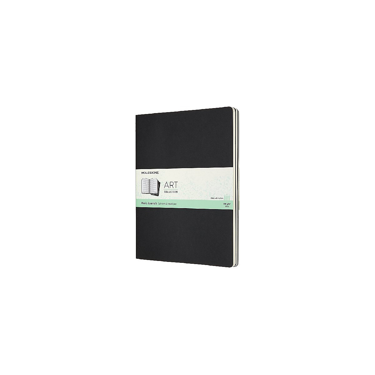 Moleskine Kreativ Notizbücher, Musik-Cahier Notizhefte, Xlarge, 3er Set, 100G-Papier, Kartoneinband, Schwarz