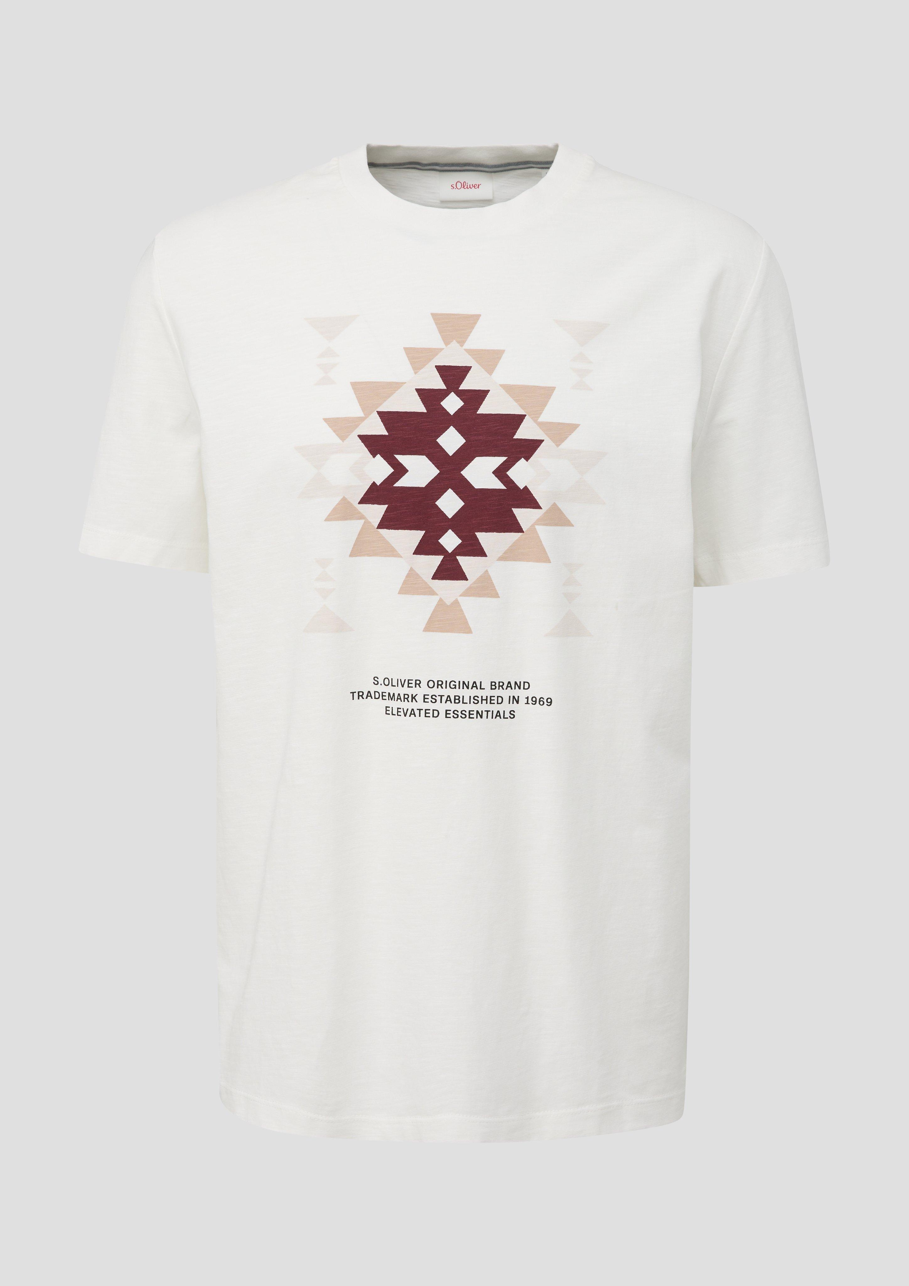 T-Shirt mit Flammgarnstruktur  2138667-01D1