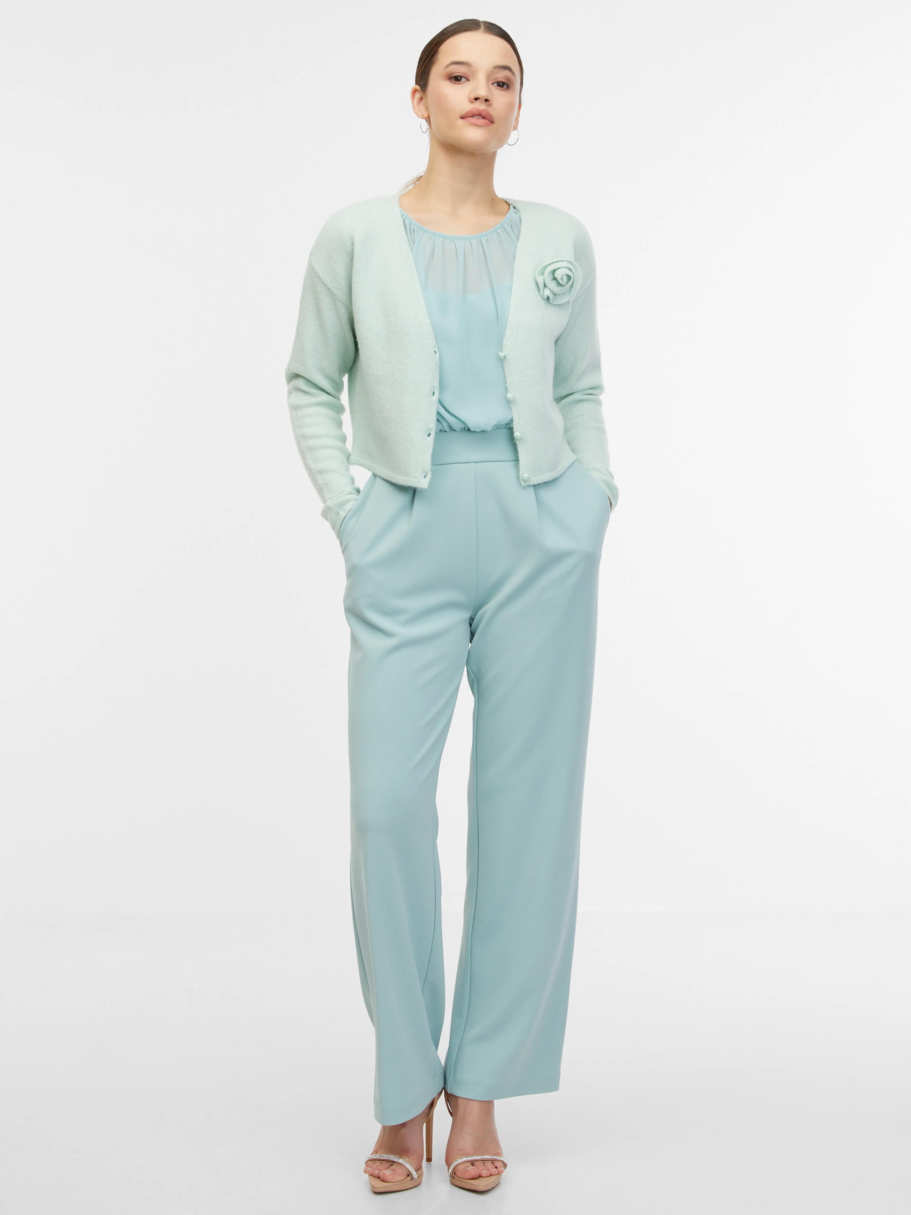 Menthol Damen Strickjacke mit Wollmischung ORSAY