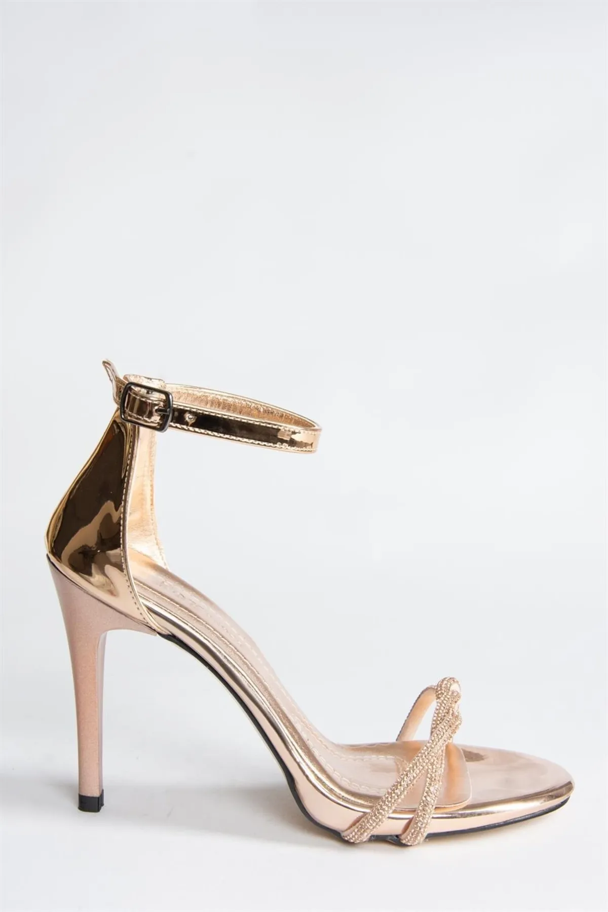 Fox Shoes  Damen-Abendschuhe mit schmalem Absatz in Bronze Mirror Stone P251144134