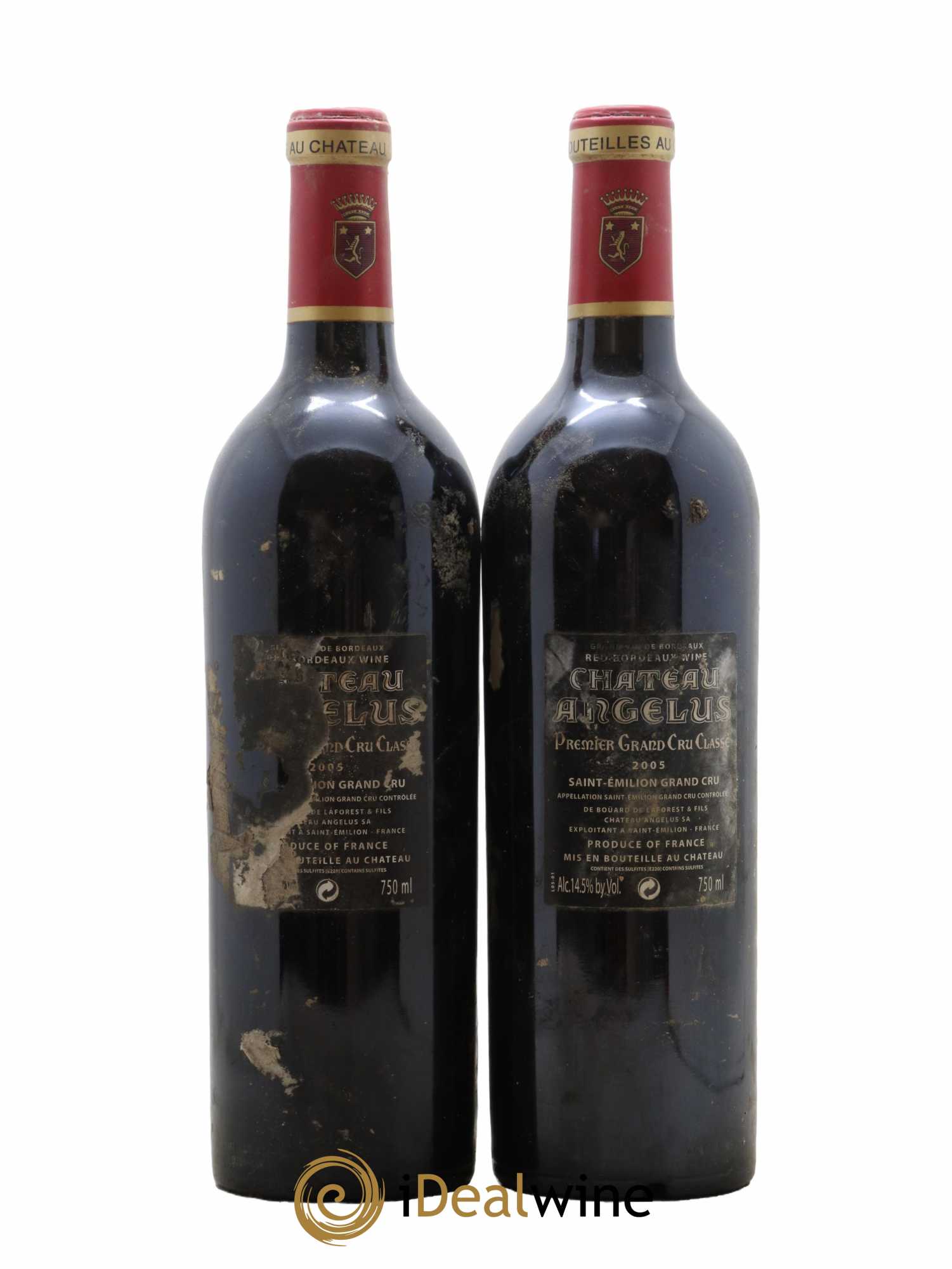 Château Angélus 1er Grand Cru Classé A  2005 - Lot de 2 Bouteilles