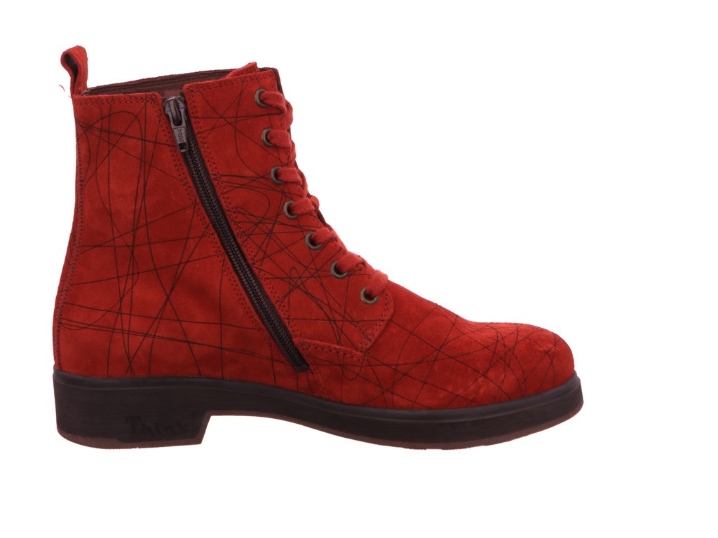 THINK Schnür-Stiefeletten rot 3-000406