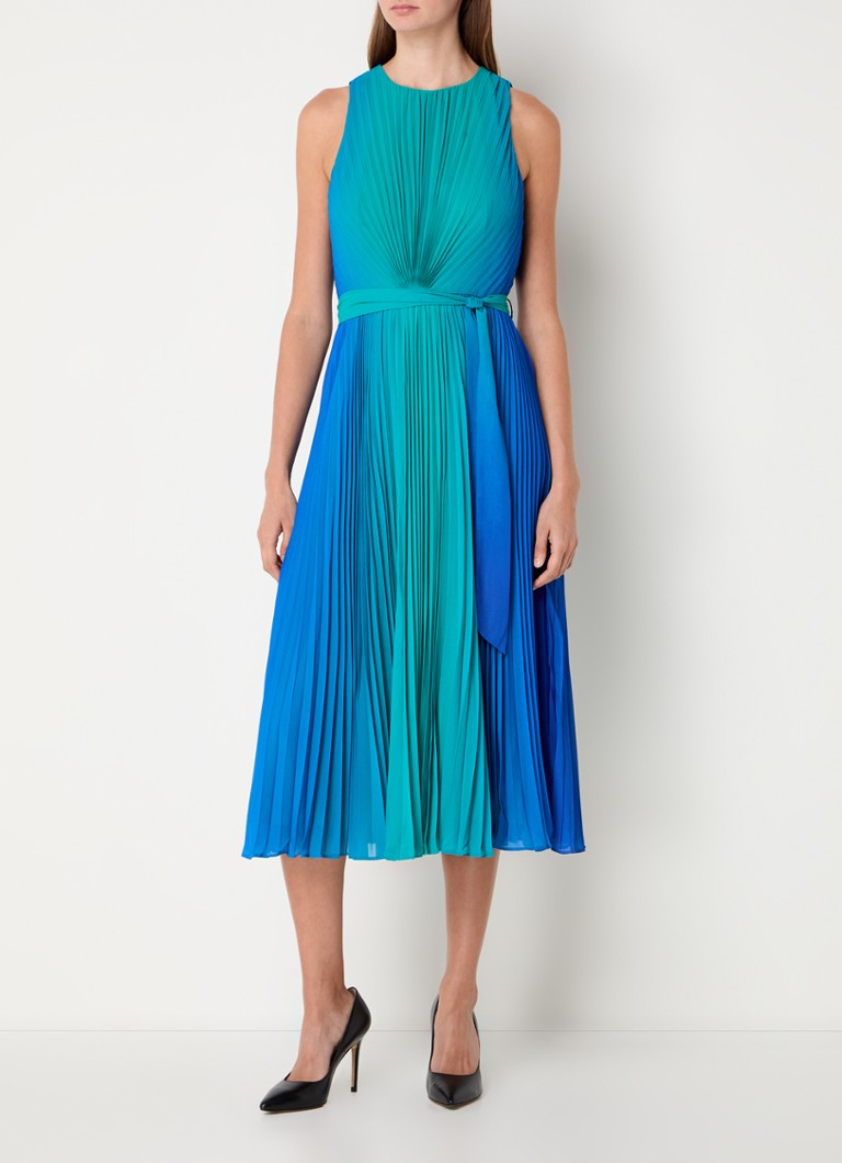 Vestido midi plisado con estampado tie-dye degradado Simara de Phase Eight