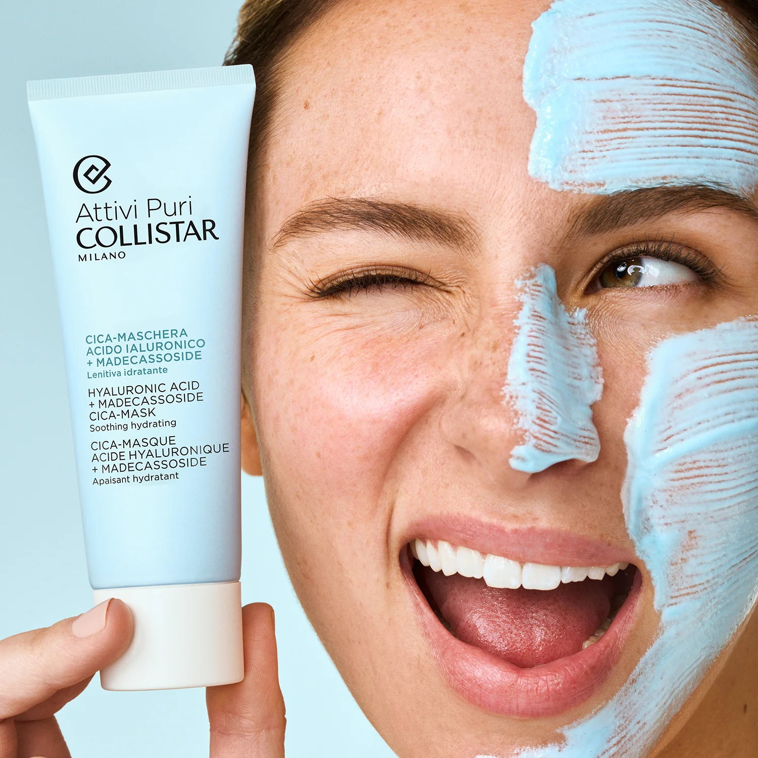 Pure Actives Cica-Mask Hyaluronsyre + Madecassoside - Fuktighetsgivende ansiktsmaske, Beroligende ansiktsmaske