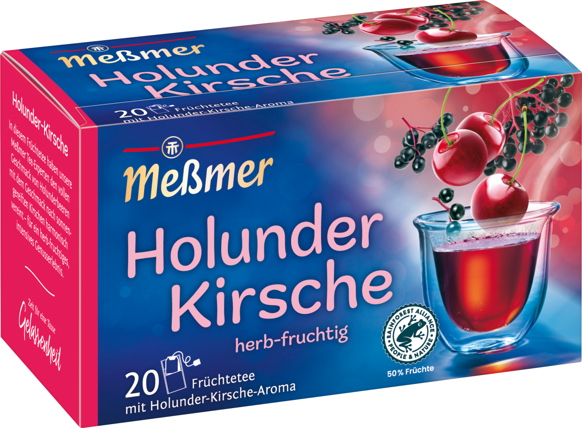 Früchtetee Holunder, Kirsche (20 Beutel), 55 g
