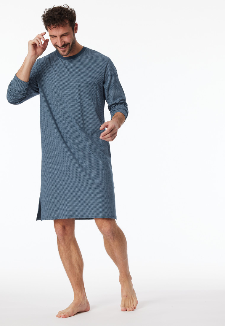 Nachthemd langarm blaugrau - Comfort Essentials