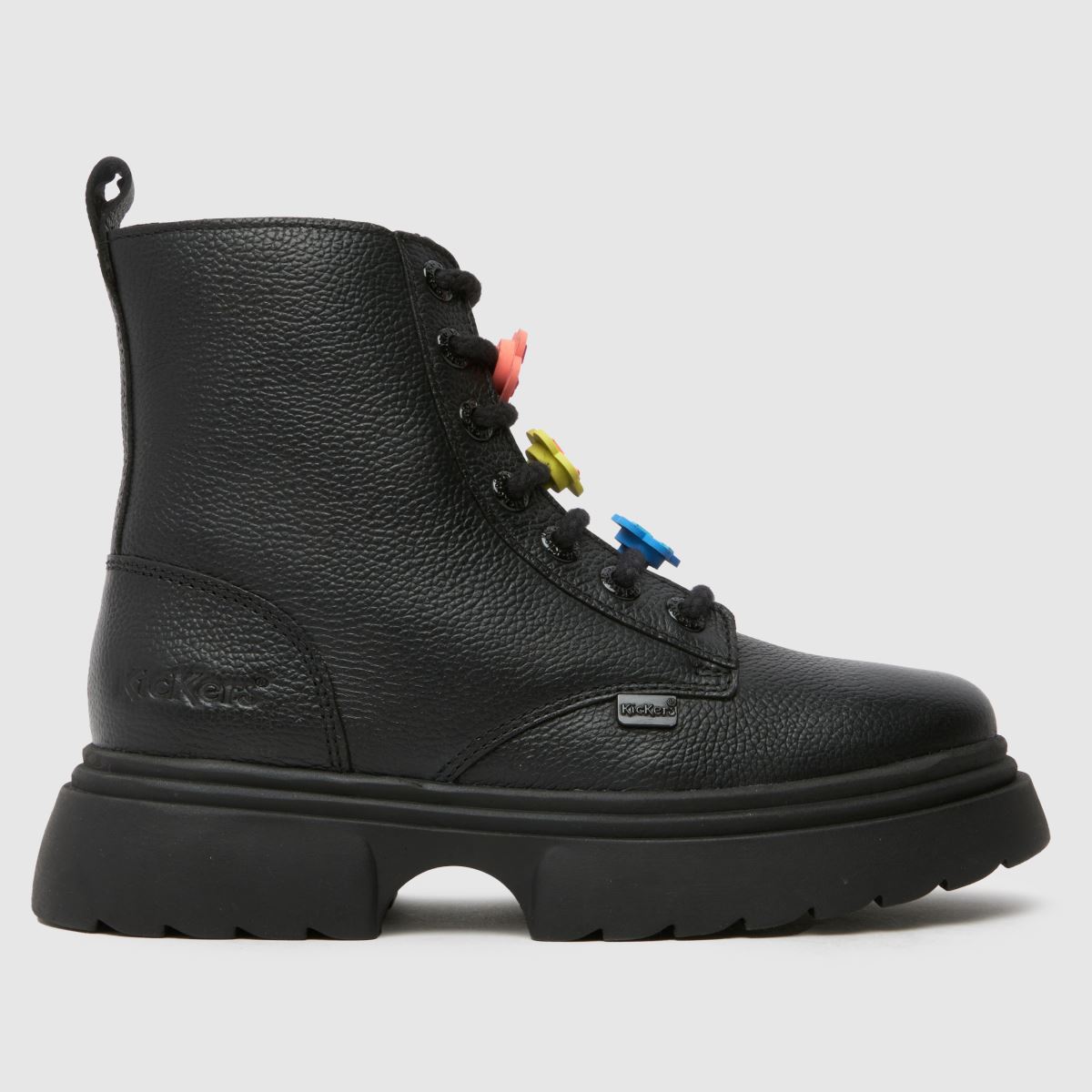 Kickers svarta Kenzi Charm flickor junior stövlar
